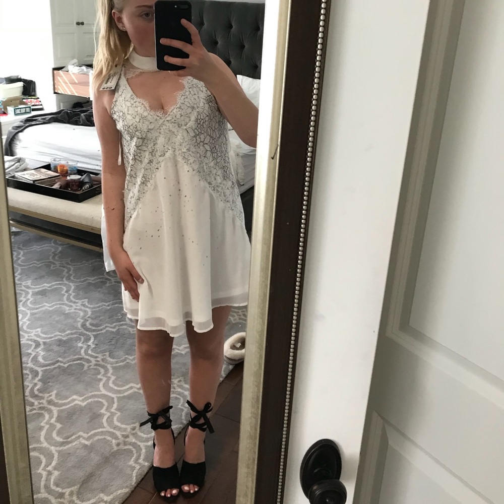 black/white dress
